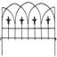 1.63 ft. H x 8.33 ft. W Madisen Steel Decorative Finial Border Fence
