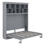 Lit escamotable mural Murphy avec tablettes supérieures et USB