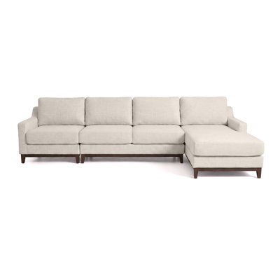 Martha Stewart Bedford 3-Piece Modular Left Facing Chair, Double Seat and Right Chaise