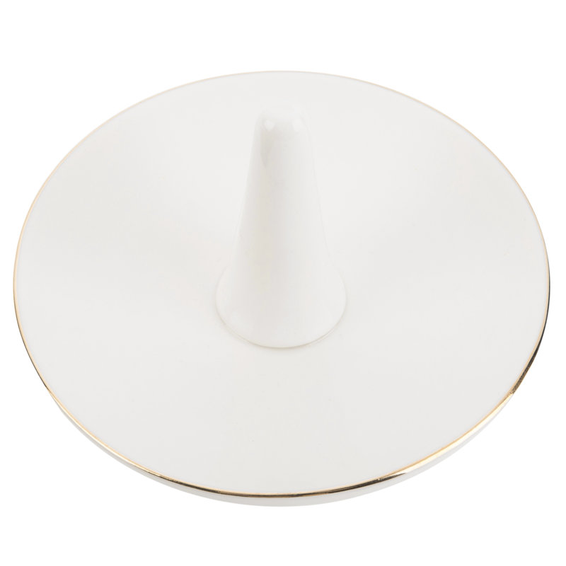 White Ceramic Jewellery Ring Holder