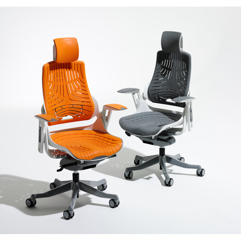 Executive Chair with Headrest, Grey