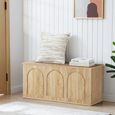 Banc de rangement pour chaussures 39,37 po avec dessus rabattable