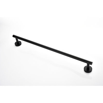 Stainless Steel Bathroom Towel Rack 6 Piece - Wall Mount, Matte Black, Modern Appearance, Scratch Resistance, Rust Prevention, Simple Installation For Diverse Spaces 6 Fashionable Design, Edge