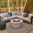 Scottsdale 40" Round Stone Propane Fire Pit Table By Real Flame
