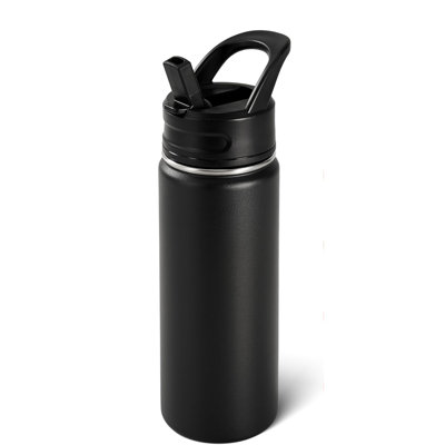 18oz Insulated Stainless Steel Water Bottle with Straws, Double Wall Vacuum Insulated Bottles, Metal Thermo for Travel, Sports, Leak-Proof, BPA Free