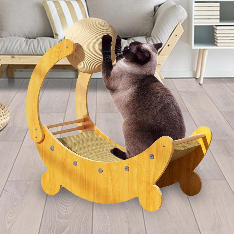 Moon-Shaped Cat Scratching Board