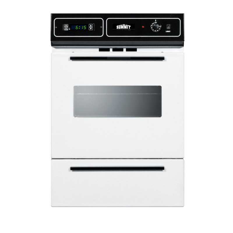 Summit 24" 2.92 cu.ft Capacity Natural Gas Single Wall Oven, White