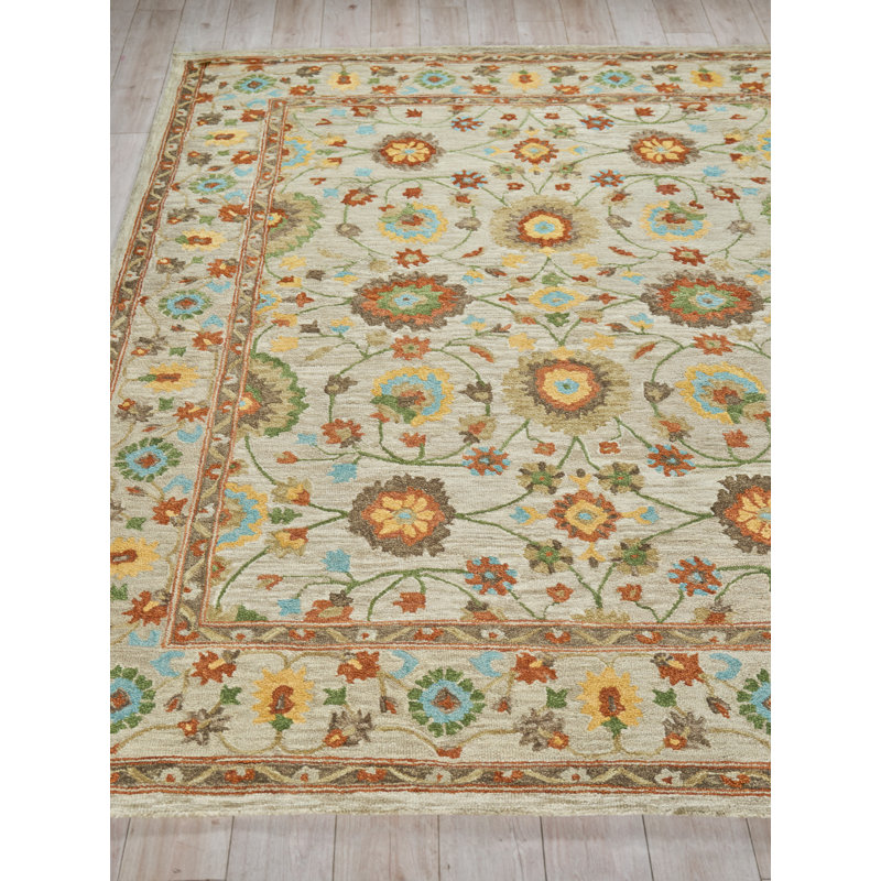 Newport hand-tufted New Zealand Wool Beige Area Rug, 6'X9'