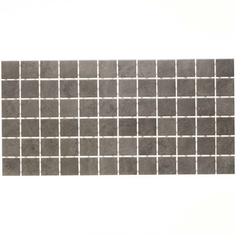 Fairfield 2" x 2" Ceramic Mosaic Tile, Iron Gray