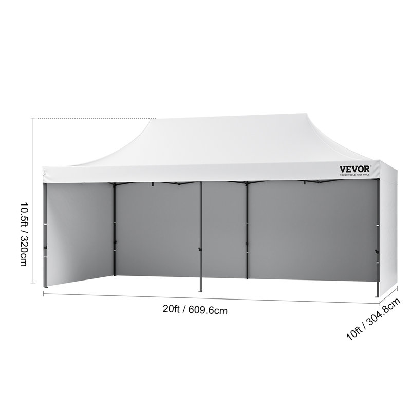 20 Ft. W x 10 Ft. D Steel Party Tent