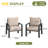 Set of 2 Aluminum Outdoor Armchairs – Lightweight, Rust-Resistant, with Weather-Resistant Cushions for Patio, Deck, or Poolside-2045921763
