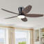 Ventilateur de plafond encastré 36/42/48 po à profil bas avec éclairage et télécommande-647977736-647977974
