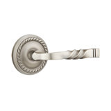 Santa Fe Flat Privacy (Bed & Bath) Door Lever with Round Rosette