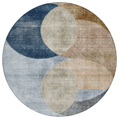 Machine Washable Indoor/Outdoor Cicel ACN1140 Sky Rug