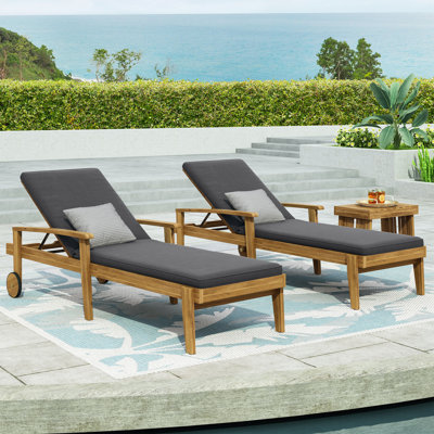 Chaise longue inclinable avec coussins 78,75 po Saeon