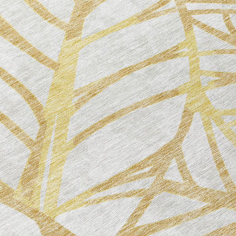 Neysa Washable Floral Indoor / Outdoor Rug, Rectangle 9' x 12'