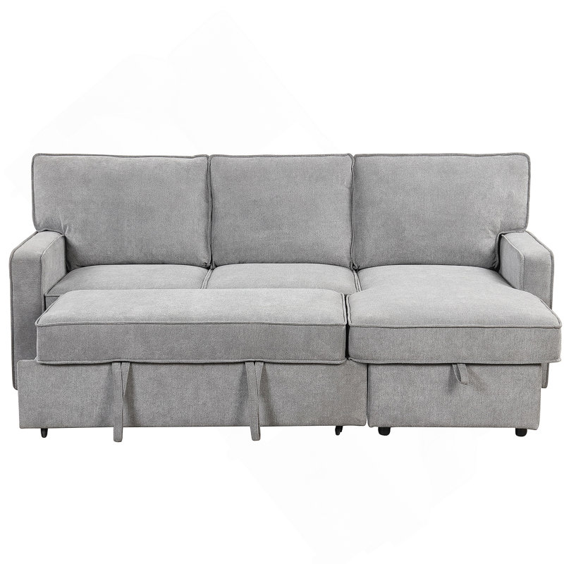 Philotheos Upholstered L-Shaped Sectional Reversible, Gray