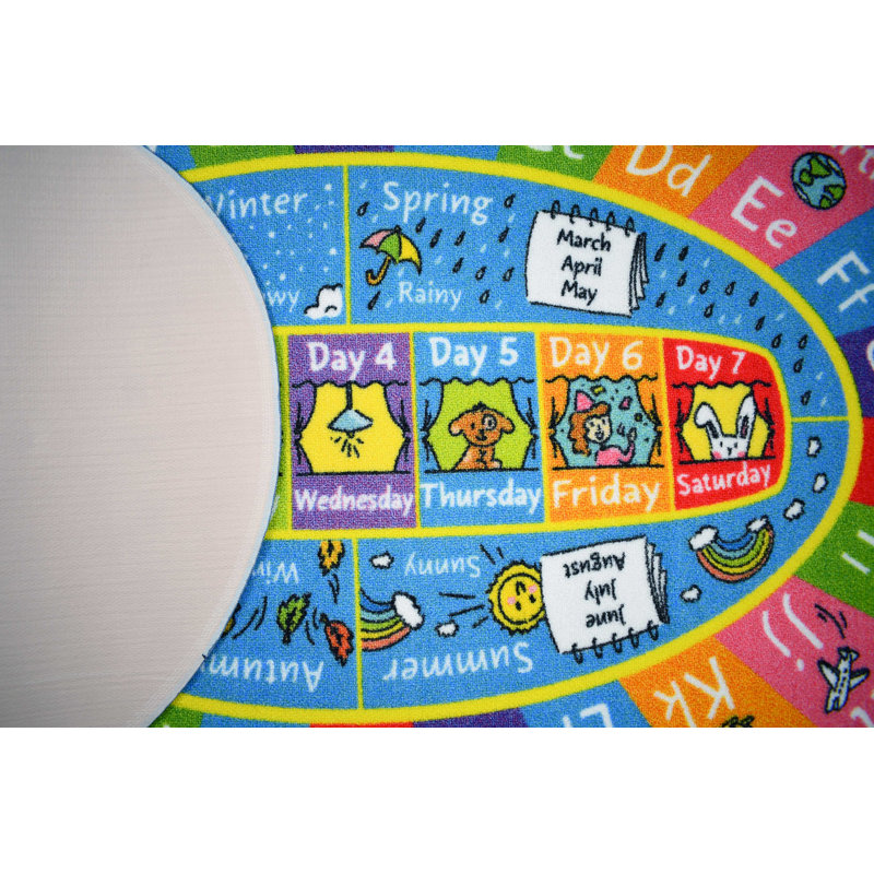 ABC Alphabet Seasons Days Days, Ovale 3 pi 3 po x 4 pi 7 po