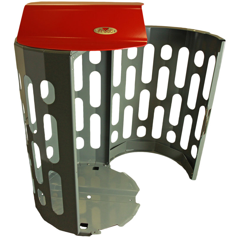 Poubelle 42 gallons, Rouge