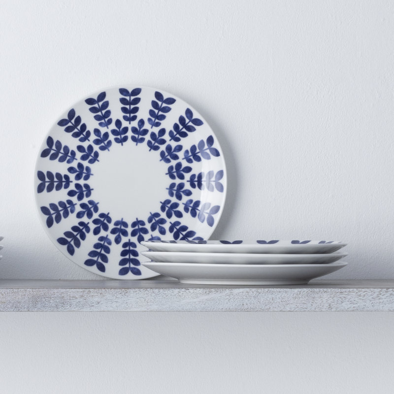 Noritake Sandefjord Set Of 4 Coupe Salad Plates, 8-1/4"