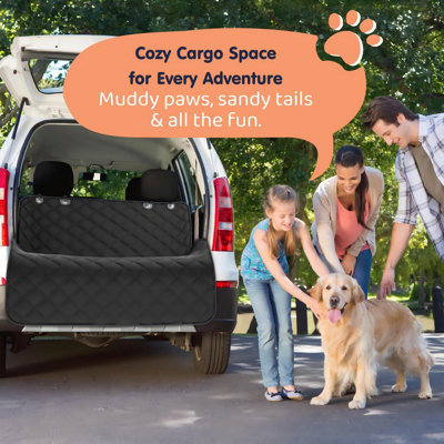 Dog Car Seat Cover for Back Seat, Waterproof Hammock for Car, SUV & Truck, Non-Slip Backseat Cover for Dogs, Heavy-Duty Dog Hammock Style Seat Protector Pets, Easy to Install & Clean