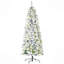 Sapin de Noël mince enneigé 6 pi avec lumières réalistes, 250 lumières DEL et 462 pointes-2073617865