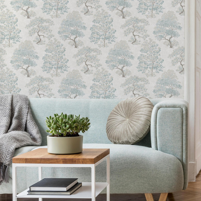 Superfresco Elmwood Duck Egg Wallpaper, Blue