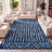 Keishara Moroccan Geometric Navy/Cream Rug-1140980366