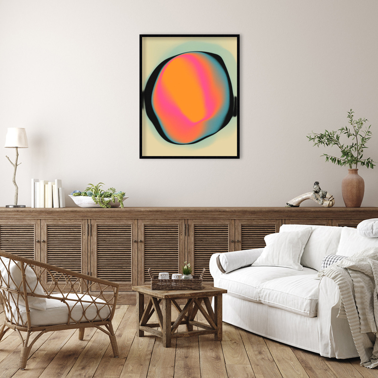 Ghost 2 Print by Jazzberry Blue, Black, 41" H x 33" W x 1" D