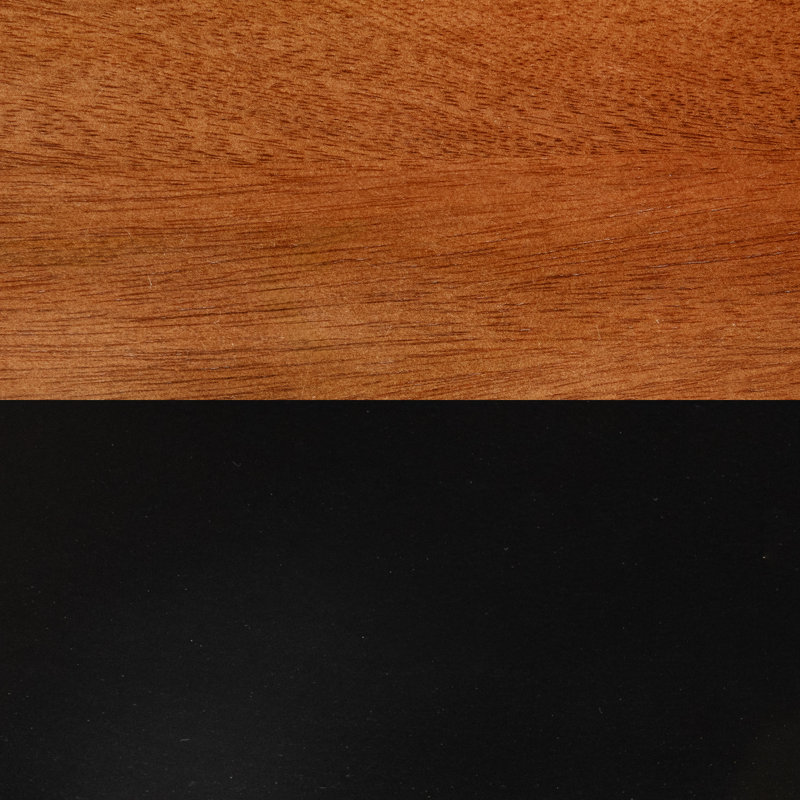 Table d'appoint Siyah avec plateau en bois de manguier et base en métal - finition noyer noir mat, table d'appoint fabriquée à la main