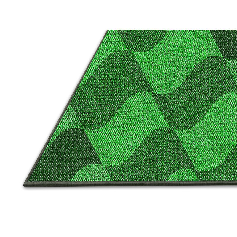 Tapis géométrique vert, Rectangle 6 pi x 9 pi