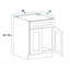 Base de meuble-lavabo simple 36 po blanc antique
