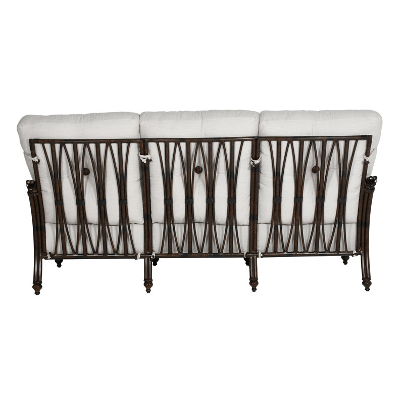 Coco Cushioned Sofa w/Three Accent Pillows