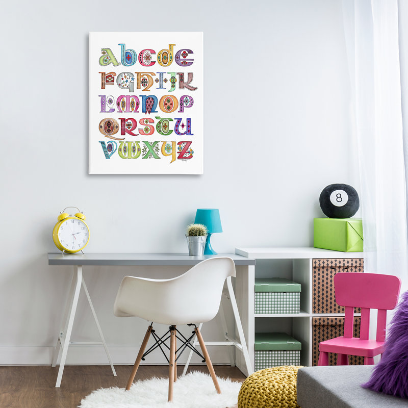 Boho Whimsical Alphabet Canvas Wall Art by Marley Ungaro, 40" H x 30" W