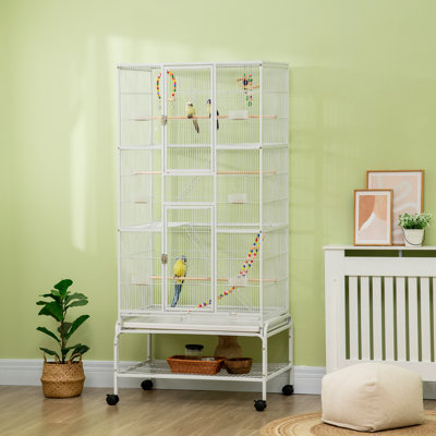 3 Tier Bird Cage with Stand Toy for Canary Finch Cockatiel Parakeet Budgie