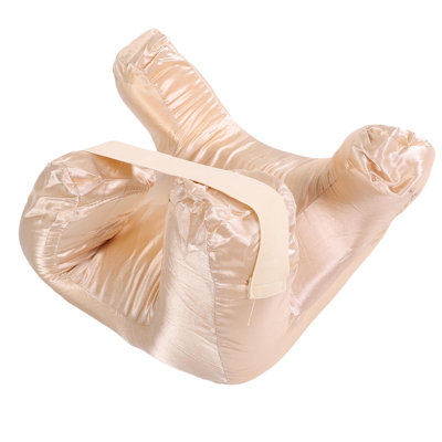 Face Pillow Silk Fabric Slow Rebound Memory Foam Sleeping for Back Deep Gold