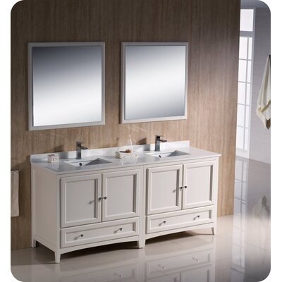 Formosa Fresca 72"" Free-Standing Double Sink Bathroom Vanity Set with Mirror -  FVN20-3636AW