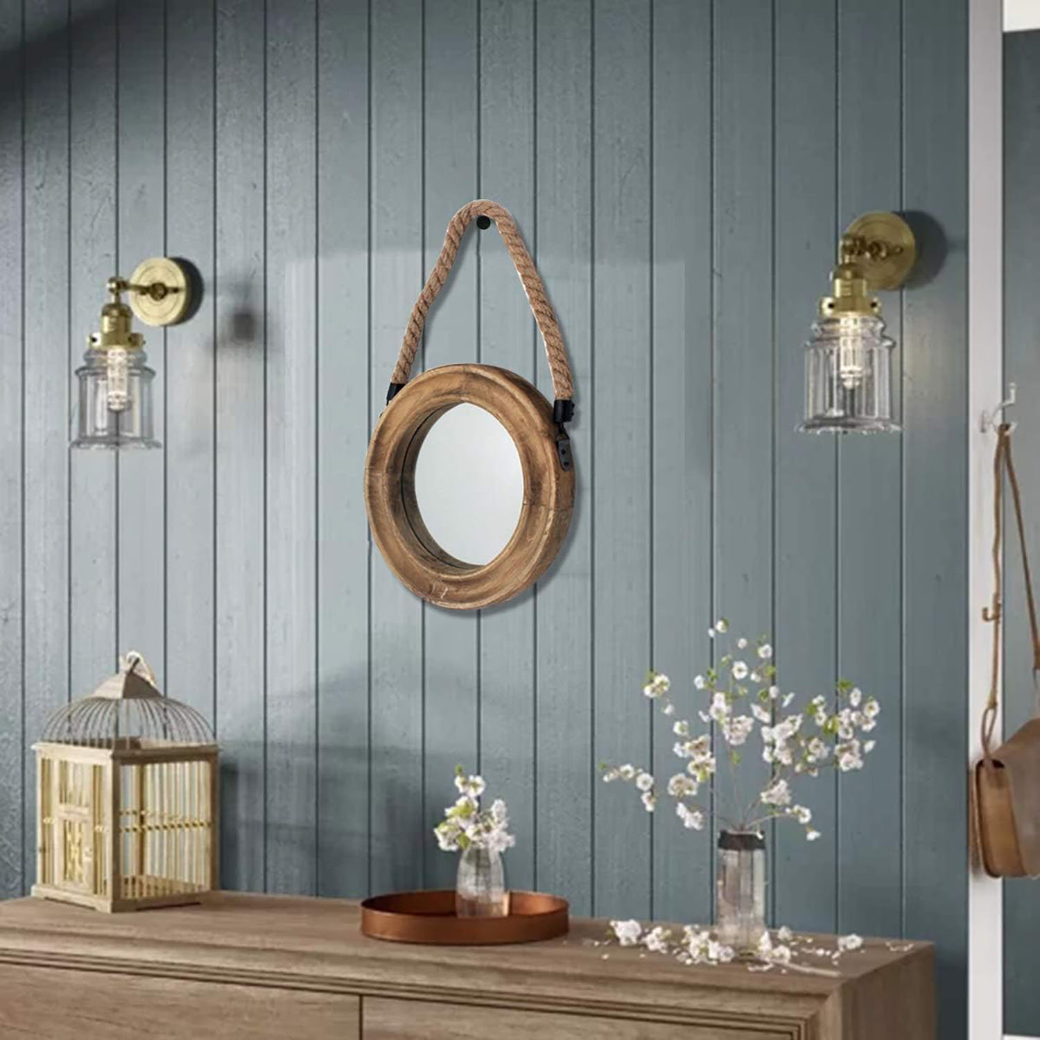 Rustic Round Deco Ophelia & Co. 9.9
