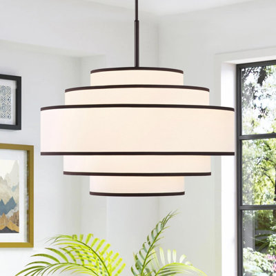 Aasim 30" 7-Light Dimmable Tiered Drum Chandelier