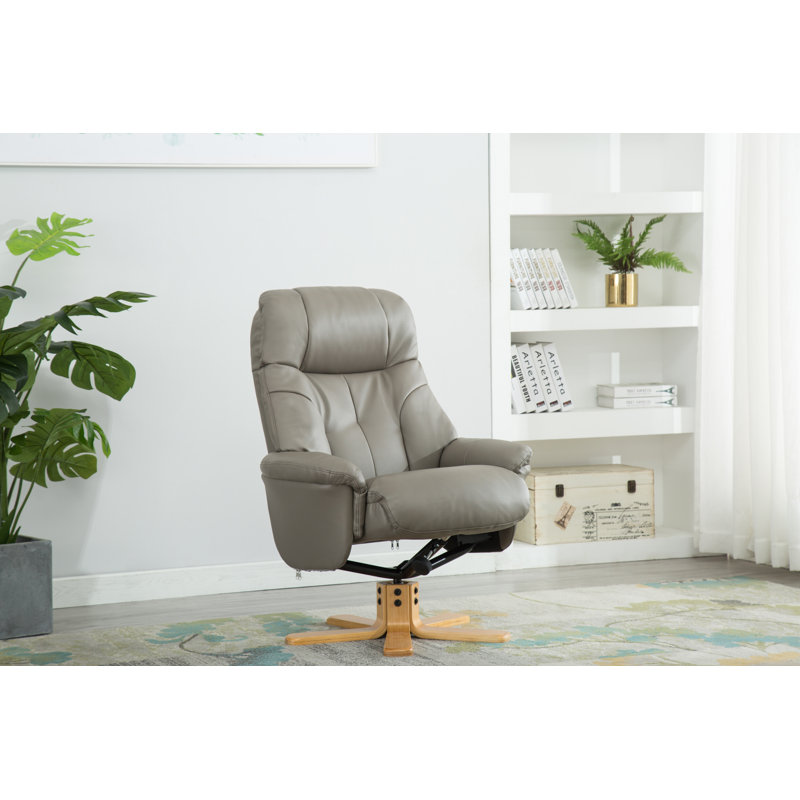 Billings 80cm Wide Swivel Standard Recliner, Grey