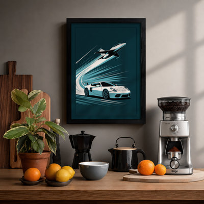 Speed and Ascent Modern - Framed Print