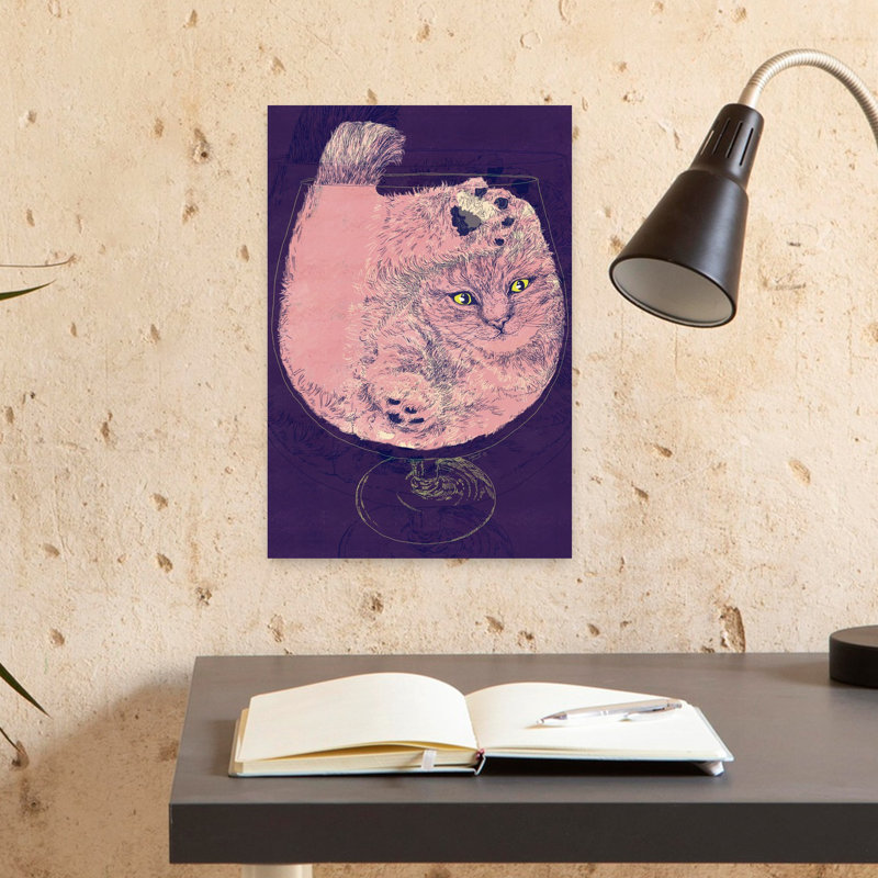 «Fluffy Cat In Contemporary Cat», art mural, 18" H x 12" W