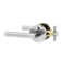 Stark Privacy Door Lever with Push Button and Round Rosette