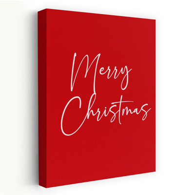 «Merry Christmas Script», impression d'art moderne abstrait abstrait