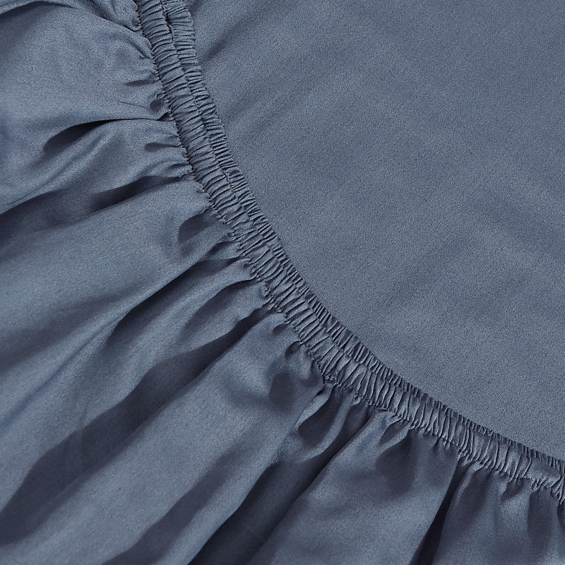 Ensemble de draps 4 pièces Calvin Klein, Ensemble de draps pour grand lit avec 2 taies d'or, Bleu foncé