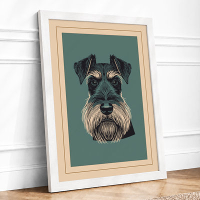 Distinguished Schnauzer Modern - Framed Print