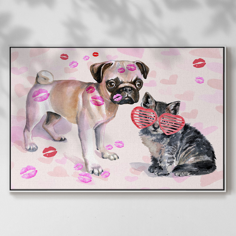 «Cute Couture Collection A», reproduction d'art sur toile, H 25 po x l 37 po x P 2 po, Blanc