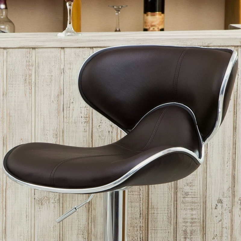 Ensemble de 2 tabourets de bar Upholstery Airlift, Marron foncé