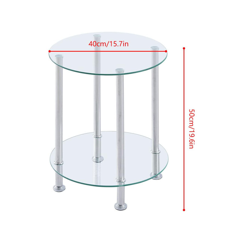 Glass Top End Table