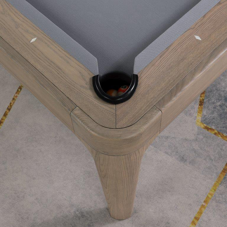 Playcraft Boca  8' Slate Pool Table with Dining Top, Benches & Chairs/Professional Installation Included, Euro Blue